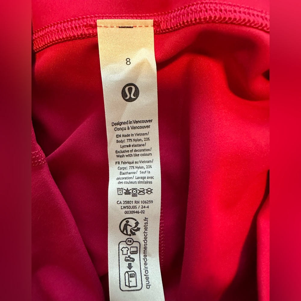 lululemon Wunder Train High-RiseTights in Passionate Pink-Size 8-NWT - Picture 7 of 9